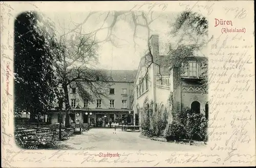 Ak Düren im Rheinland, Gasthaus im Stadtpark