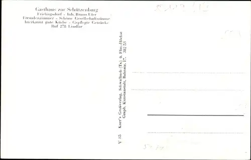 Ak Frielingsdorf Lindlar im Oberbergischen Kreis, Gasthaus zur Schützenburg, Innenansicht