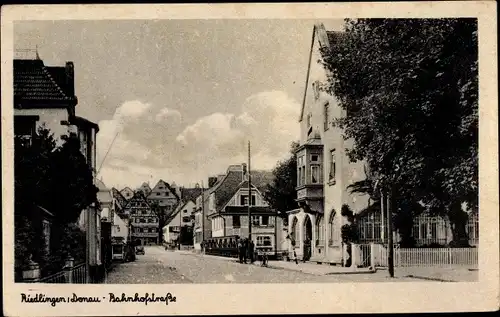 Ak Riedlingen an der Donau Württemberg, Bahnhofstraße