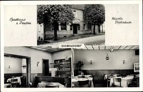 Ak Dorndorf Westerwald, Gasthaus und Pension, Innenansicht