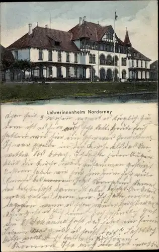 Ak Norderney in Ostfriesland, Lehrerinnenheim