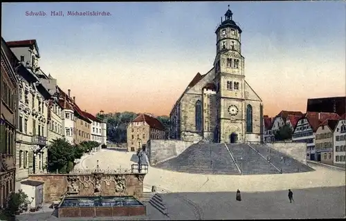 Ak Schwäbisch Hall in Württemberg, Michaeliskirche