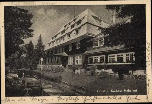 Ak Feldberg im Schwarzwald, Hotel und Kurhaus Hebelhof