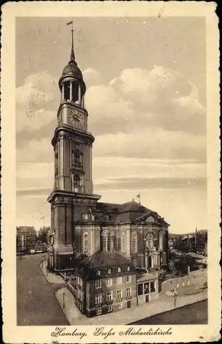 Ak Hamburg Mitte Altstadt, Große Michaeliskirche