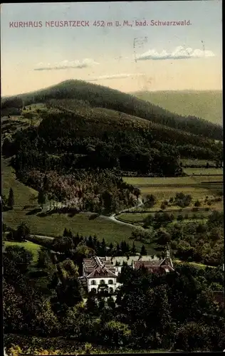Ak Neusatzeck Bühl in Baden Schwarzwald, Kurhaus mit Umgebung
