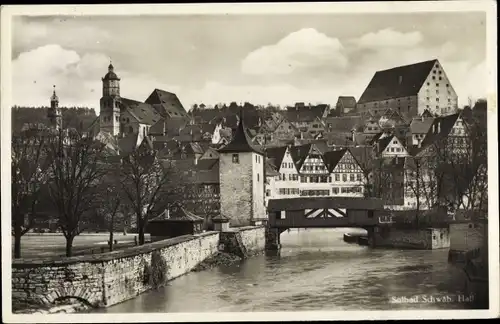 Ak Schwäbisch Hall in Württemberg, Blick auf den Ort