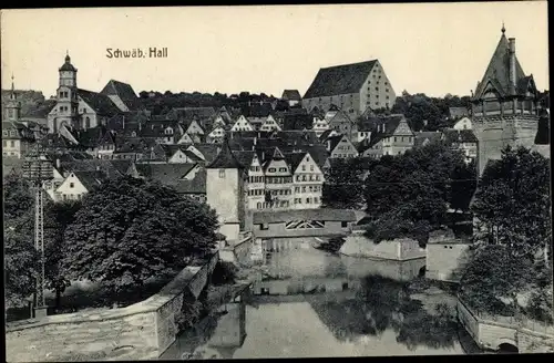 Ak Schwäbisch Hall in Württemberg, Blick auf den Ort