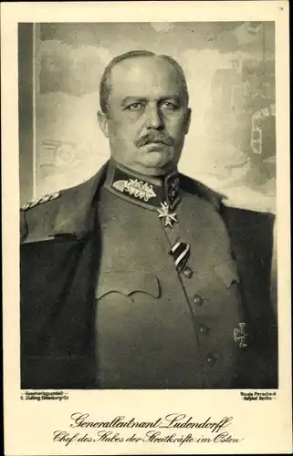 Ak General Erich Friedrich Wilhelm Ludendorff, Portrait