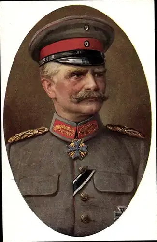 Ak Generalfeldmarschall August von Mackensen, Portrait, Schirmmütze, Mérite Orden