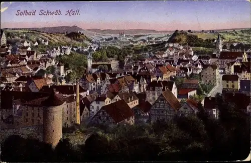 Ak Schwäbisch Hall in Württemberg, Blick auf den Ort