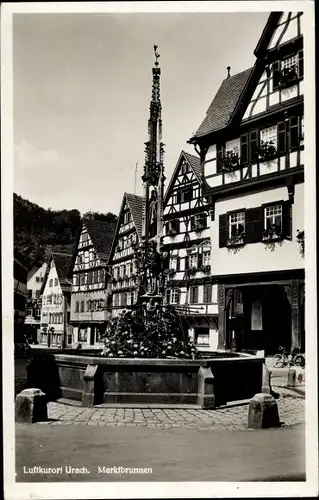 Ak Bad Urach in der Schwäbischen Alb, Marktbrunnen