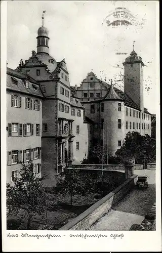 Ak Bad Mergentheim in Tauberfranken, Partie am Schloss