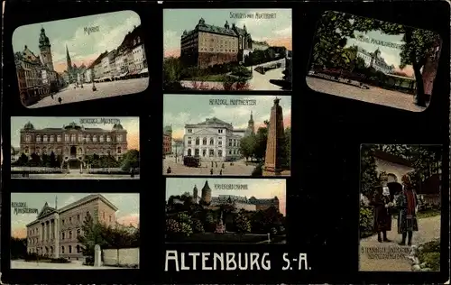 Ak Altenburg Thüringen, Herzogliches Schloss, Marktplatz, Hoftheater