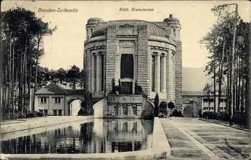 Ak Dresden Tolkewitz, Städtisches Krematorium