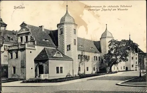 Ak Dresden Neustadt, Landesmuseum, Jägerhof am Wiesentor