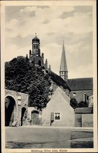 Ak Mühlberg an der Elbe Brandenburg, Kirche