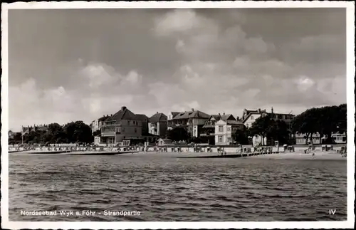 Ak Wyk auf Föhr Nordfriesland, Strandpartie