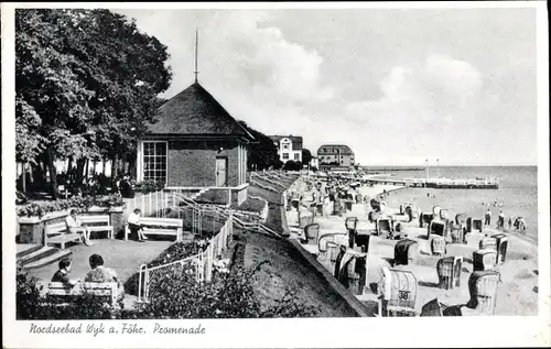 Ak Wyk auf Föhr Nordfriesland, Promenade, Strand