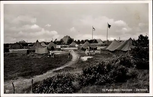Ak Böhl Sankt Peter Ording, Zeltstadt