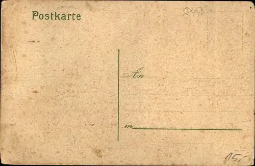 Präge Weinblatt Litho Lam im Bayerischen Wald Oberpfalz, Marktplatz