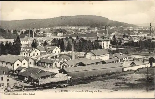 Ak Épinal Lothringen Vosges, Usines du Champ du Pin