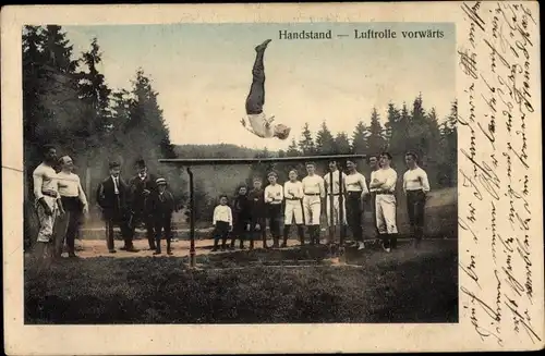 Ak Turner, Handstand, Luftrolle vorwärts, Barren