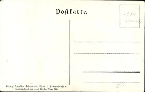 Ak Schriftsteller Peter Rosegger, Portrait, Deutscher Schulverein