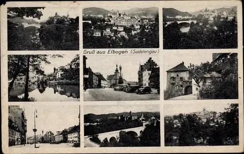 Ak Loket Elbogen Region Königgrätz, Burg Elbogen, Ortsansichten