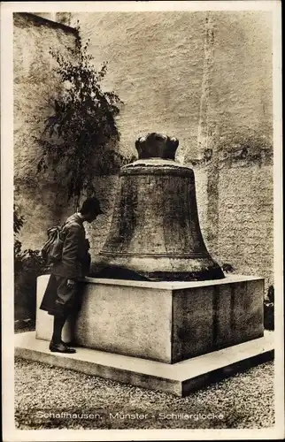 Ak Schaffhausen am Rhein Schweiz, Münster, Schillerglocke