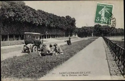 Ak Saint Germain en Laye Yvelines, Sur la Terrasse, une Panne