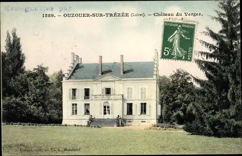 Ak Ouzouer sur Trézée Loiret, Chateau du Verger