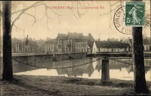 Ak Conches Eure, L'Abreuvoir Est