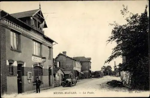 Ak Le Mesnil Mauger Mézidon Vallée d’Auge Calvados, La Poste