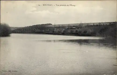 Ak Rouvray Yonne, Vue generale de l'Etang