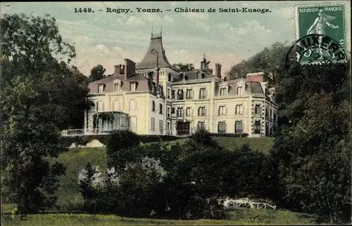 Ak Rogny Yonne, Chateau de Saint Eusoge