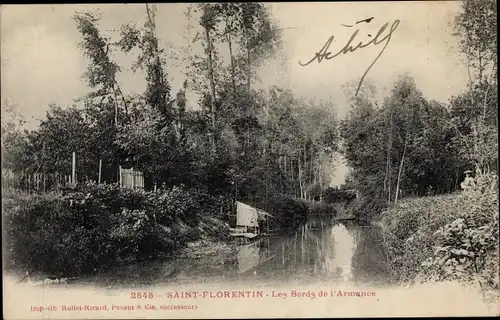 Ak Saint Florentin Yonne, Bords de l'Armance