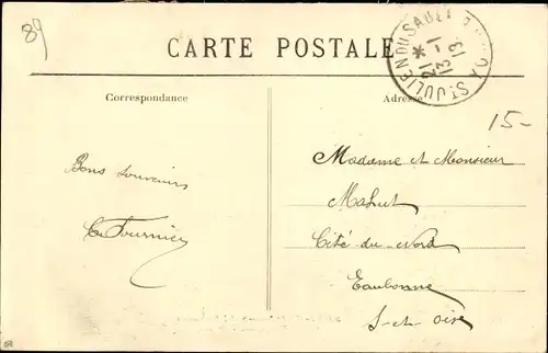 Ak Saint Julien du Sault Yonne, La Rue Notre Dame