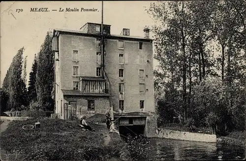 Ak Meaux Seine-et-Marne, Le Moulin Pommier