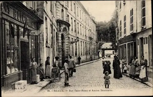 Ak Meaux Seine-et-Marne, Rue Saint Remy, Ancien Seminaire