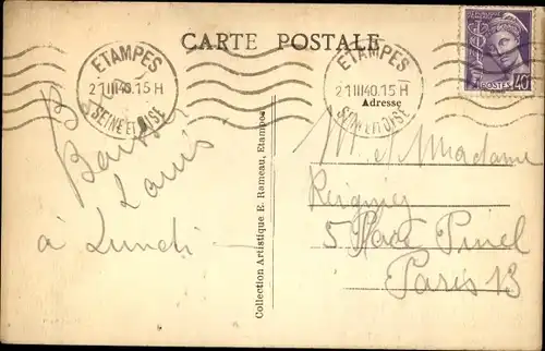 Ak Boissy la Rivière Essonne, Vue sur le Chateau