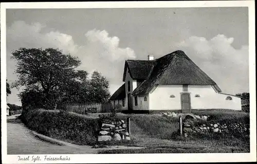 Ak Insel Sylt in Nordfriesland, Friesenhaus