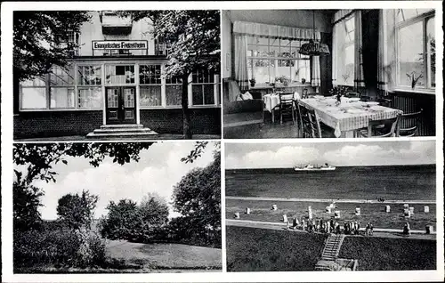 Ak Nordseebad Döse Cuxhaven, Kindererholungsheim Evangelisches Freizeitheim, Strand