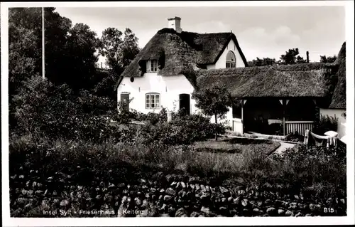 Ak Keitum auf der Insel Sylt, Friesenhaus, Reetdach