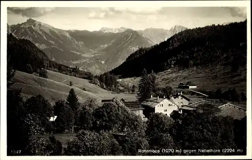 Ak Rohrmoos Oberstdorf im Oberallgäu, Nebelhorn, Panorama