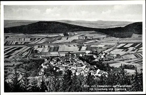 Ak Niedenstein in Hessen, Emserberg, Panorama, Altenburg