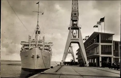 Ak Nordseebad Cuxhaven, MS Italia am Steubenhöft