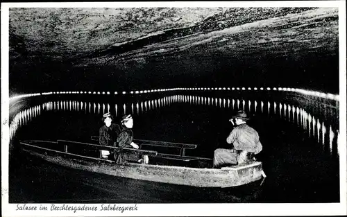 Ak Berchtesgaden in Oberbayern, Salzbergwerk, Salzsee