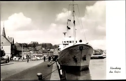 Ak Flensburg in Schleswig Holstein, Hafen