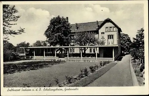 Ak Seeheim Jugenheim an der Bergstraße, Erholungsheim, Gartenseite