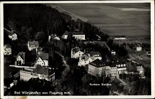 Ak Bad Wörishofen im Unterallgäu, Fliegeraufnahme, Kurhaus Sanitas